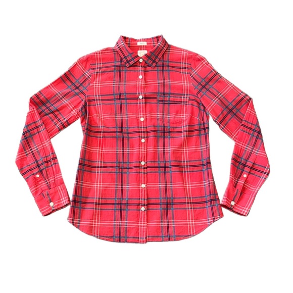 J. Crew Tops - J. Crew Plaid Button Down Shirt Size S